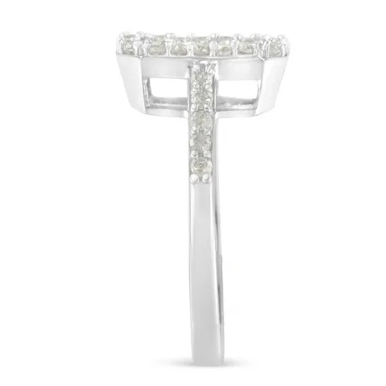 Original Haus of Brilliance Sterling Silver 1ct TDW RoseCut Diamond Emerald Frame Ring IJ I3 JMS always Rings Original Haus of Brilliance Sterling Silver 1ct TDW RoseCut Diamond Emerald Frame Ring IJ I3 JMS always Rings