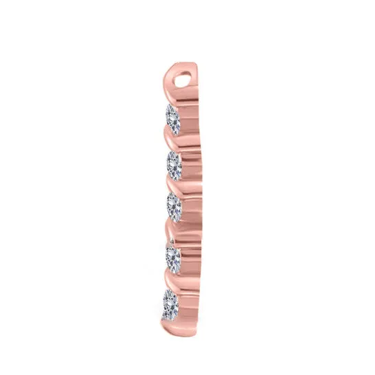 Original Maulijewels 100 Carat Natural Round White Diamond Five Stone 10K Rose Gold Pendant Necklace With 18 10k Rose Gold Plated Sterling Silver Box Chain JMS always Necklaces Original Maulijewels 100 Carat Natural Round White Diamond Five Stone 10K Rose Gold Pendant Necklace With 18 10k Rose Gold Plated Sterling Silver Box Chain JMS always Necklaces
