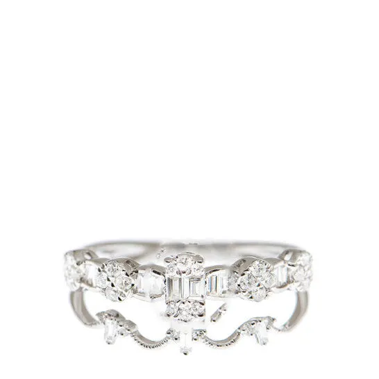 Original New J Collection Ring W Diamond 13 Cdibag 020 Ct28 Rddi 024 Ct18kw 232 Gm eur 55 18kt White Gold Silver JMS always Rings Original New J Collection Ring W Diamond 13 Cdibag 020 Ct28 Rddi 024 Ct18kw 232 Gm eur 55 18kt White Gold Silver JMS always Rings