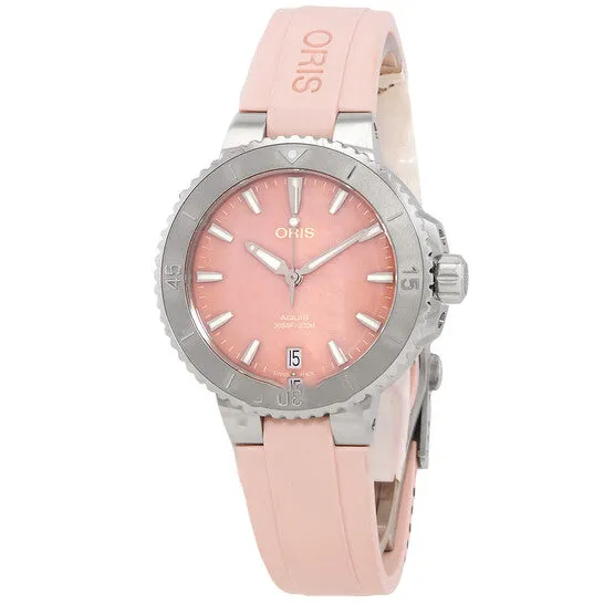 Original Oris Aquis Date Automatic Pink Mother of Pearl Dial Unisex Watch 01 733 7770 415807 4 18 66FC JMS always Watches Original Oris Aquis Date Automatic Pink Mother of Pearl Dial Unisex Watch 01 733 7770 415807 4 18 66FC JMS always Watches