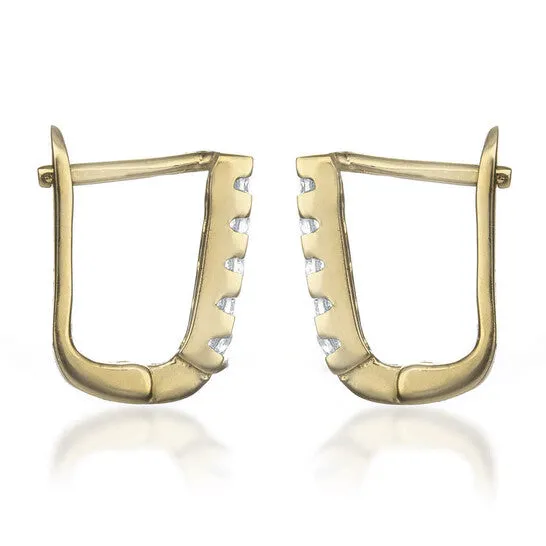 Original Rachel Glauber 14K Gold Plated Cubic Zirconia Hoop Earrings JMS always Earrings Original Rachel Glauber 14K Gold Plated Cubic Zirconia Hoop Earrings JMS always Earrings