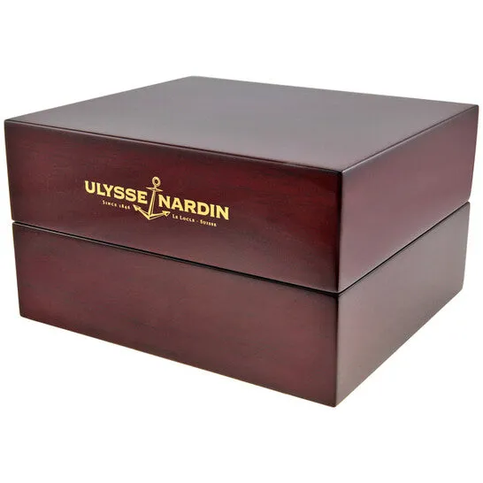 Original Ulysse Nardin Maxi Marine Chronometer Blue Leather Mens Watch 2636743 JMS always Watches