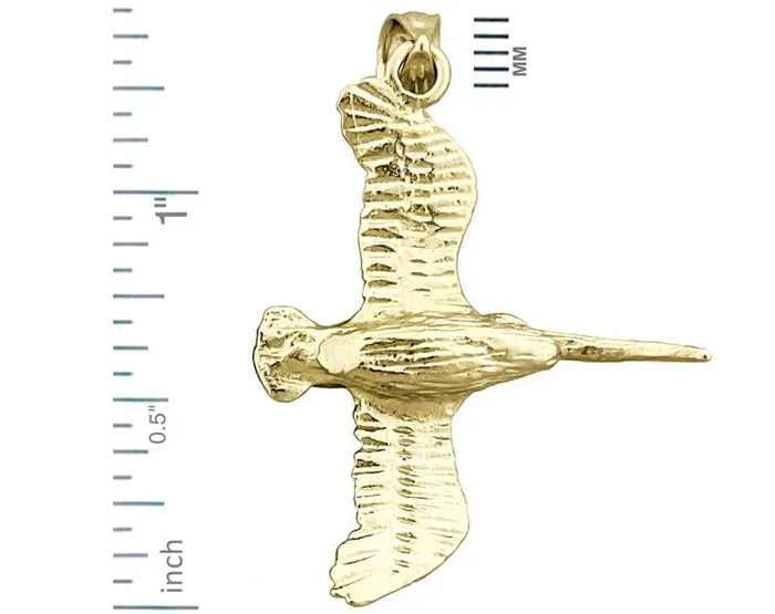 PreStyled Sets 14K Gold Flying Pelican Pendant Goldia