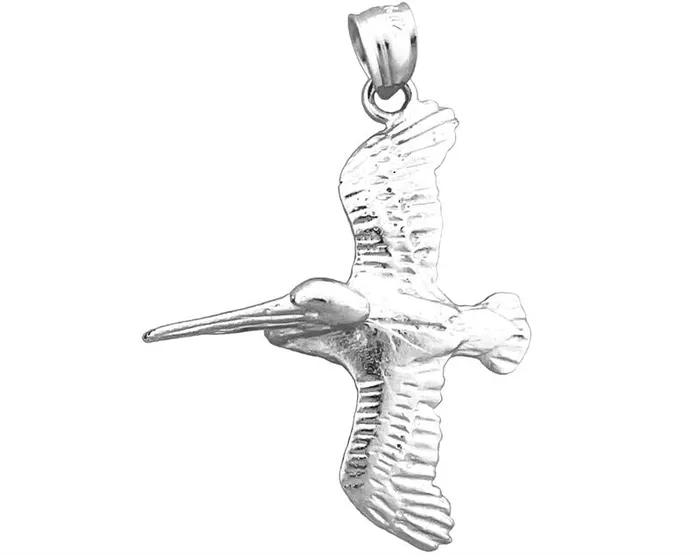 PreStyled Sets 14K Gold Flying Pelican Pendant Goldia