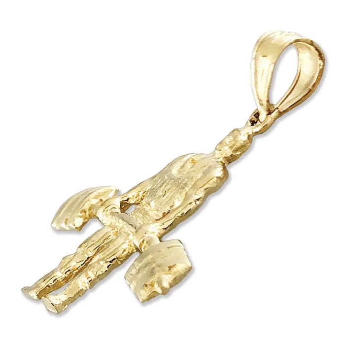 PreStyled Sets 14K Gold Heavyweight Bodybuilder Pendant Goldia