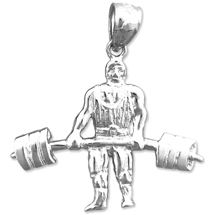 PreStyled Sets 14K Gold Heavyweight Bodybuilder Pendant Goldia