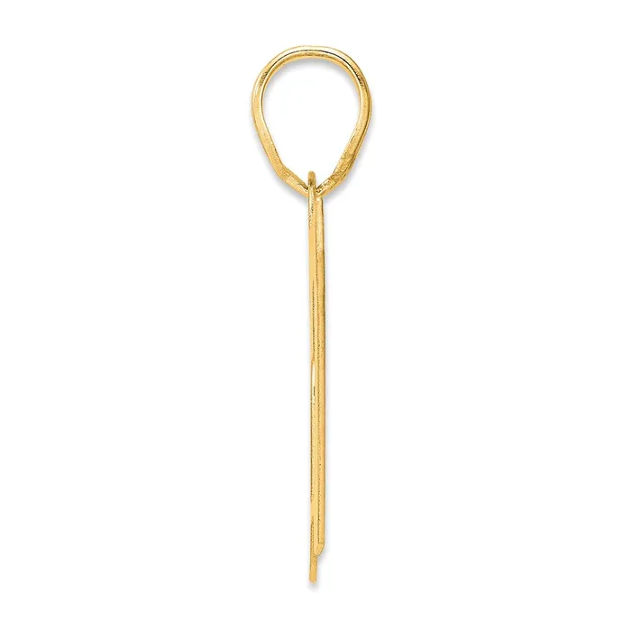 PreStyled Sets 14k Yellow Gold Polished Block Number 57 Pendant Goldia