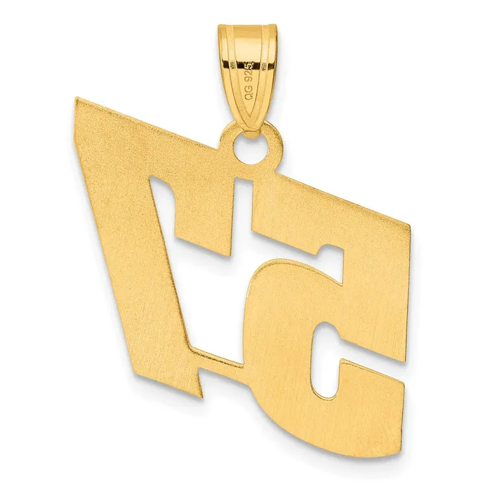 PreStyled Sets 14k Yellow Gold Polished Block Number 57 Pendant Goldia