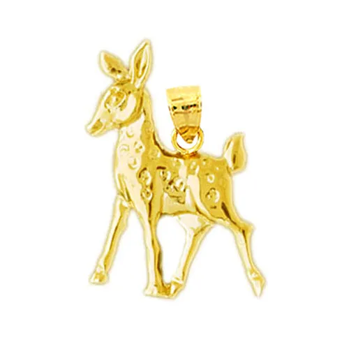 PreStyled Sets Goldia 14K Gold Bambi Deer Pendant