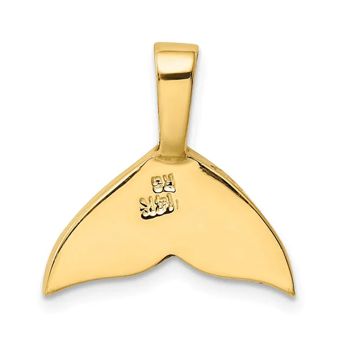 PreStyled Sets Goldia 14k Yellow Gold Imitation Opal Whale Tail Slide