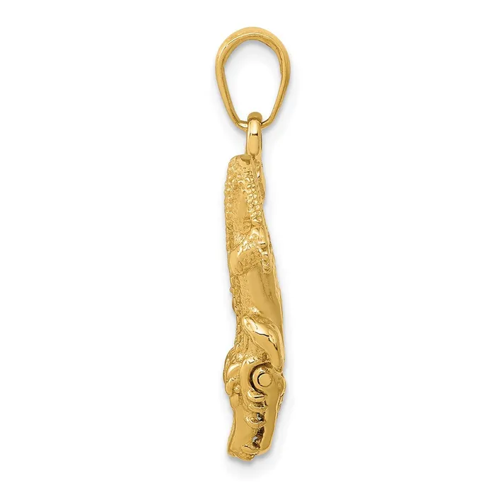 PreStyled Sets Goldia 14k Yellow Gold Moveable Alligator Pendant