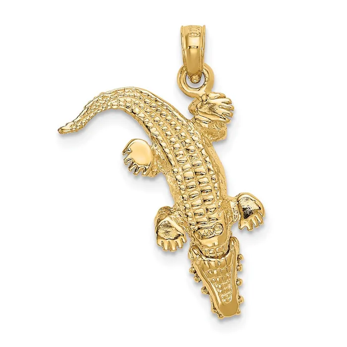 PreStyled Sets Goldia 14k Yellow Gold Moveable Alligator Pendant