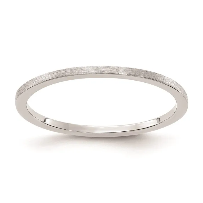Rings 14K White Gold 12mm Flat Satin Stackable Mens Ladies Wedding Band Ring Goldia Rings 14K White Gold 12mm Flat Satin Stackable Mens Ladies Wedding Band Ring Goldia