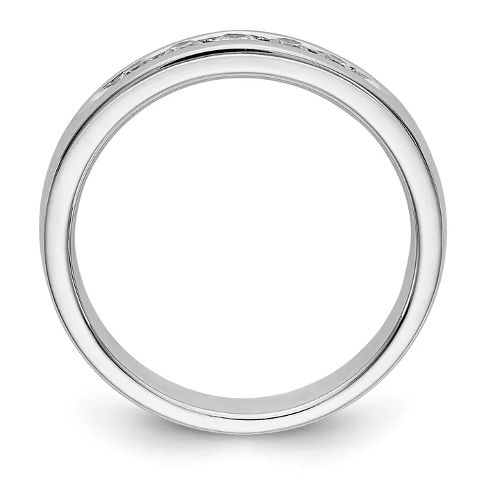 Rings 14K White Gold 5 Stone Diamond Channel Band Goldiacom