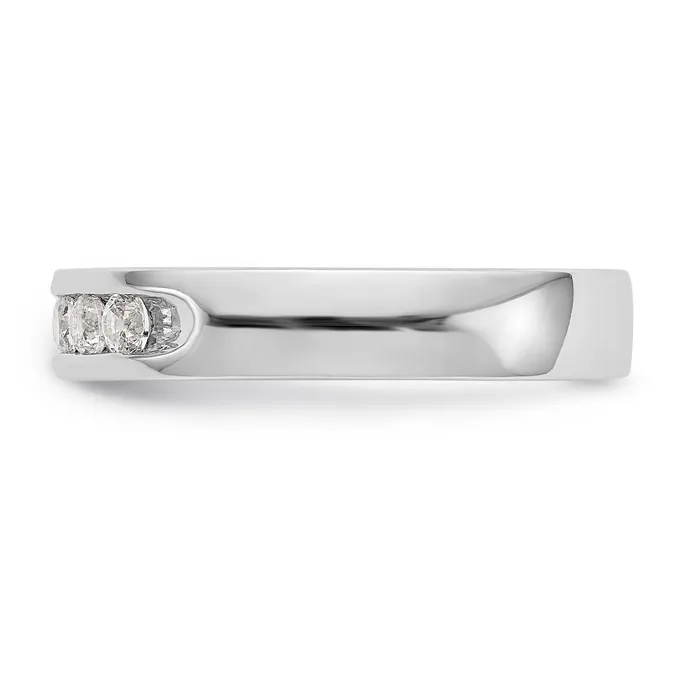Rings 14K White Gold 5 Stone Diamond Channel Band Goldiacom