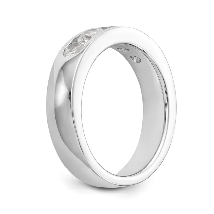 Rings 14K White Gold 5 Stone Diamond Channel Band Goldiacom