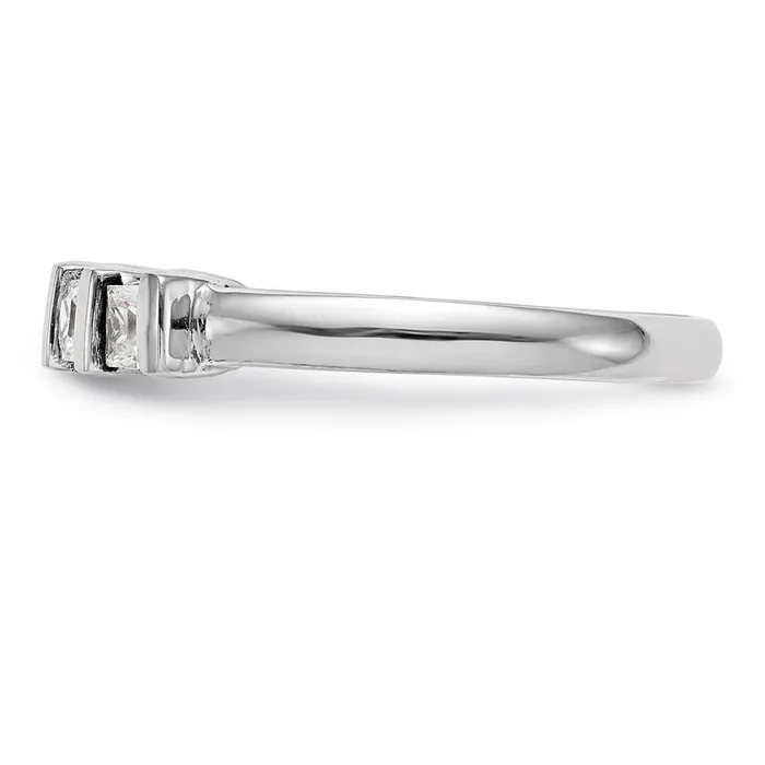Rings 14K White Gold 5Stone Real Diamond Band Goldia