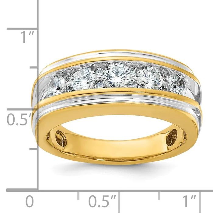 Rings 14k Yellow u0026 Rhodium Gold with White Rhodium Mens Diamond Ring Mounting Goldia