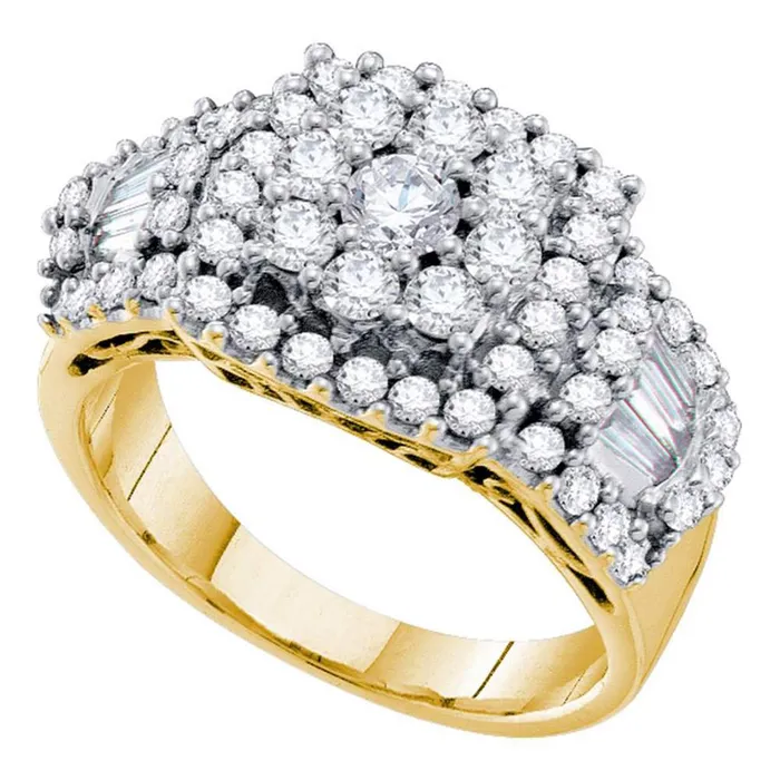 Rings gndatlanta 1 12CTWDiamond FLOWER RING