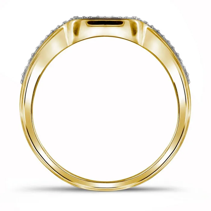 Rings gndatlanta 10k Yellow Gold Round Diamond Bridal Wedding Ring Set 38 Cttw