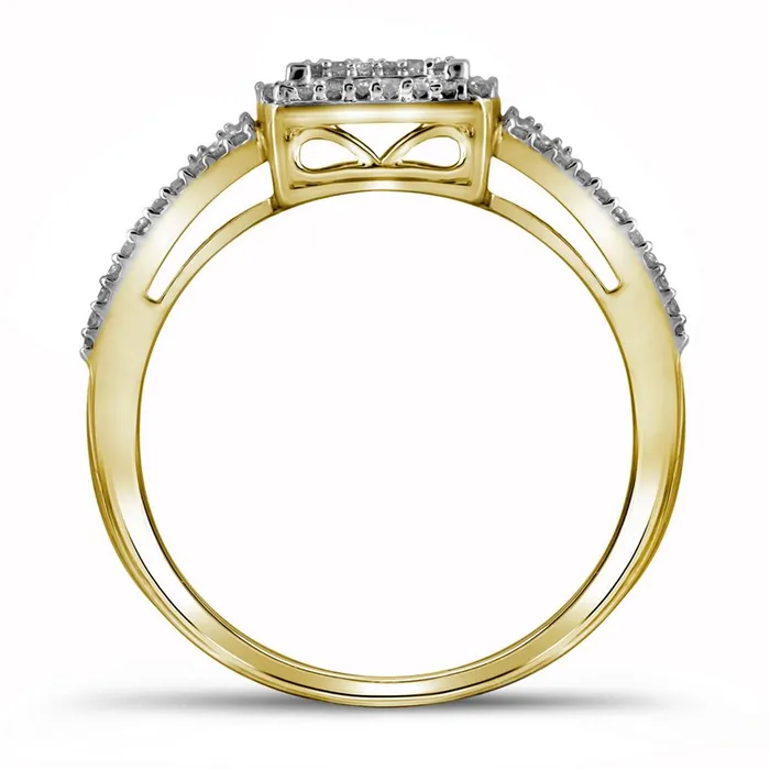 Rings gndatlanta 10k Yellow Gold Round Diamond Bridal Wedding Ring Set 38 Cttw
