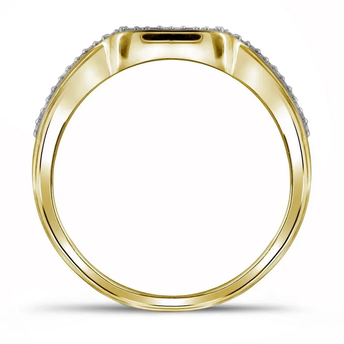 Rings gndatlanta 10k Yellow Gold Round Diamond Bridal Wedding Ring Set 38 Cttw