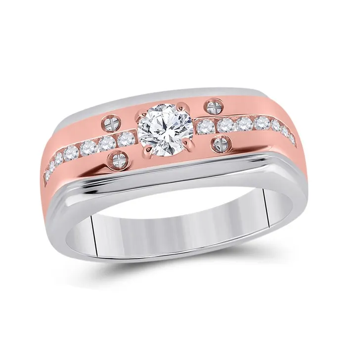 Rings gndatlanta 14k Twotone Gold Round Diamond Solitaire Wedding Band Ring 58 Cttw Certified Rings gndatlanta 14k Twotone Gold Round Diamond Solitaire Wedding Band Ring 58 Cttw Certified