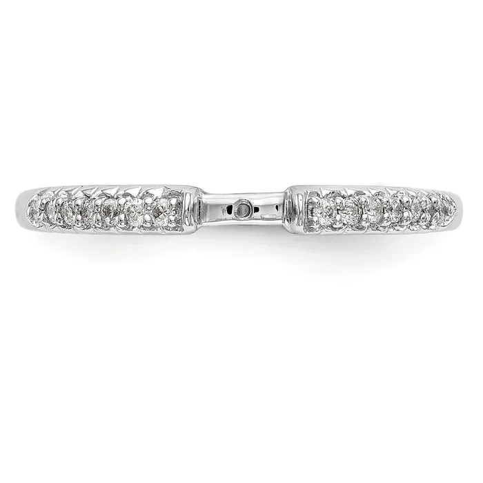 Rings Goldia 010ct CZ Solid Real 14K White Gold Peg Set Engagement Ring