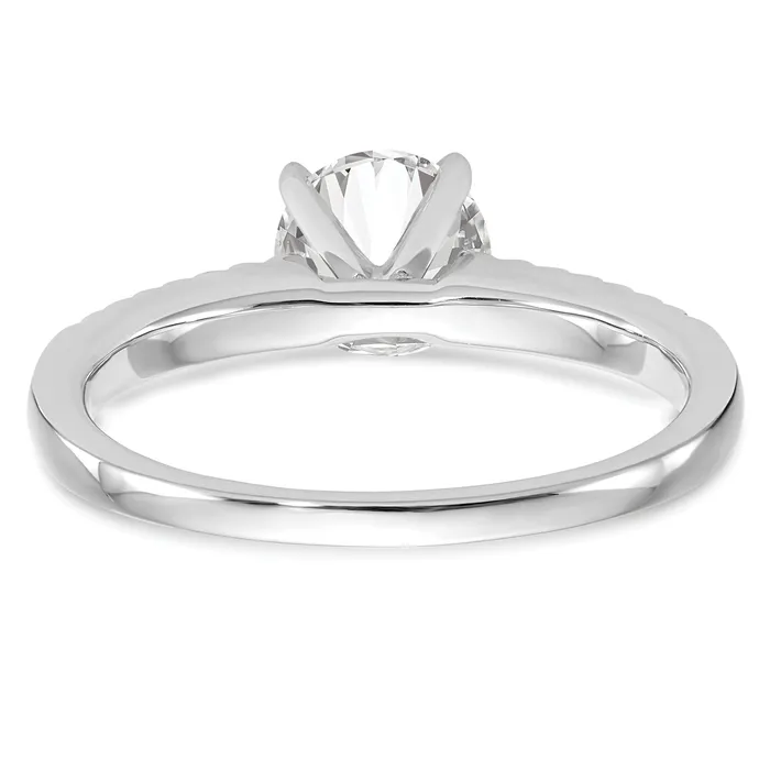 Rings Goldia 010ct CZ Solid Real 14K White Gold Peg Set Engagement Ring