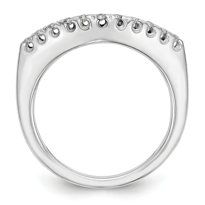 Rings Goldia 011ct CZ Solid Real 14K White Gold Wedding Band Ring