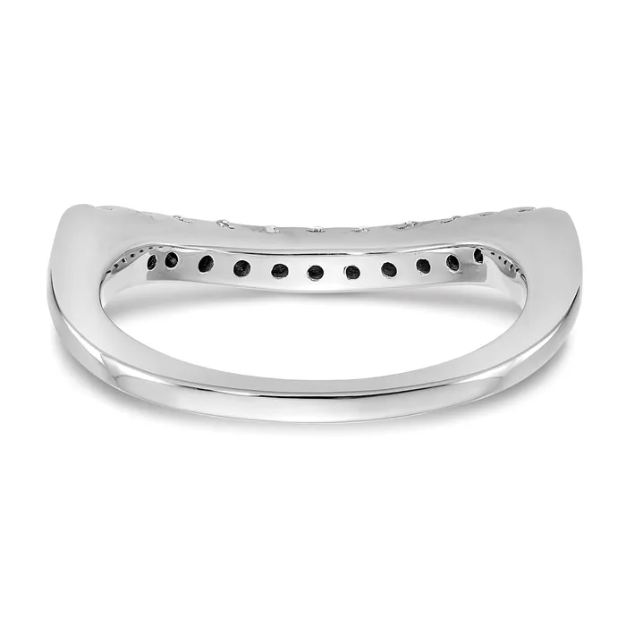 Rings Goldia 011ct CZ Solid Real 14K White Gold Wedding Band Ring
