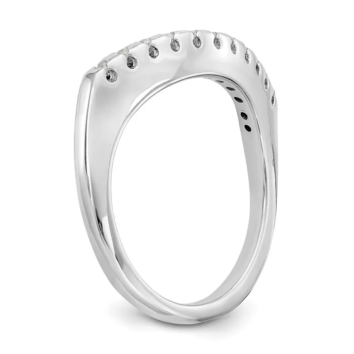 Rings Goldia 011ct CZ Solid Real 14K White Gold Wedding Band Ring