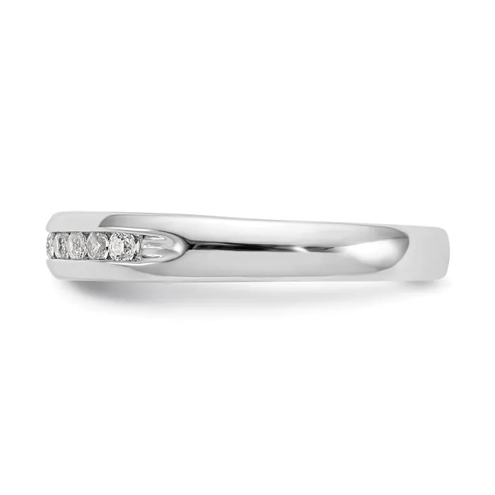 Rings Goldia 020ct CZ Solid Real 14K White Gold 9Stone Channel Wedding Band Ring