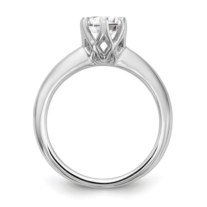 Rings Goldia 025ct CZ Solid Real 14k White Gold Solitaire Engagement Ring