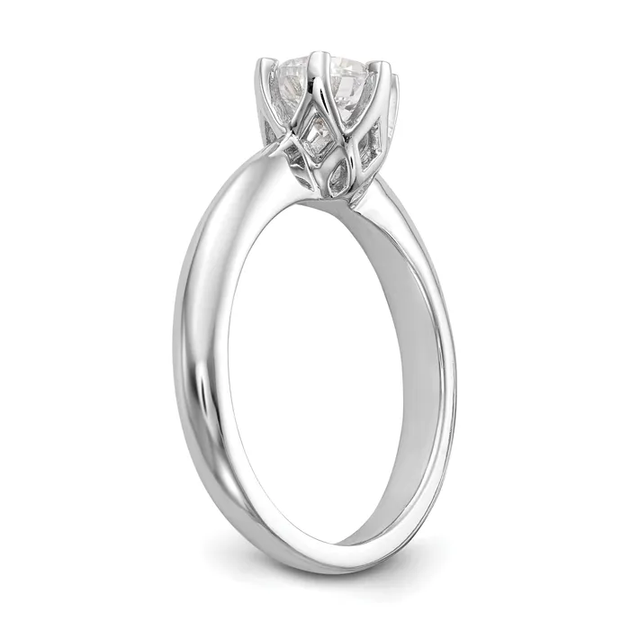 Rings Goldia 025ct CZ Solid Real 14k White Gold Solitaire Engagement Ring