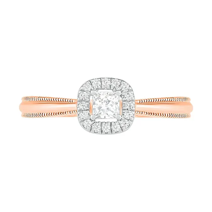 Rings Goldia 033 CT TW PrincessCut Natural Diamond Frame Antique VintageStyle Bridal Engagement Ring Set in Solid 10K Rose Gold Rings Goldia 033 CT TW PrincessCut Natural Diamond Frame Antique VintageStyle Bridal Engagement Ring Set in Solid 10K Rose Gold