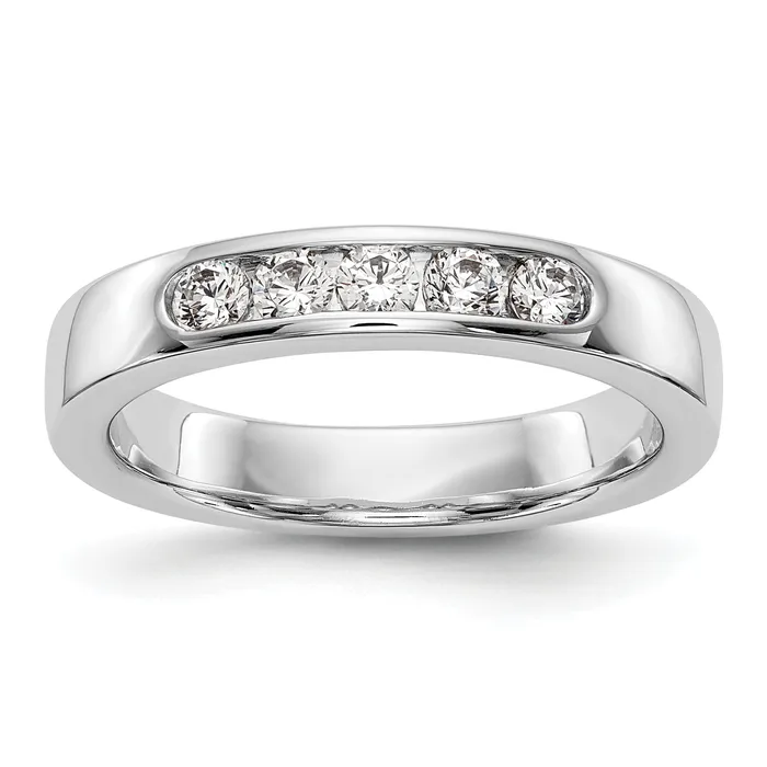 Rings Goldia 035ct CZ Solid Real 14K White Gold 526mm Channel Wedding Band Ring Rings Goldia 035ct CZ Solid Real 14K White Gold 526mm Channel Wedding Band Ring