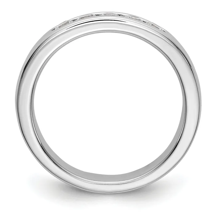 Rings Goldia 035ct CZ Solid Real 14K White Gold 526mm Channel Wedding Band Ring