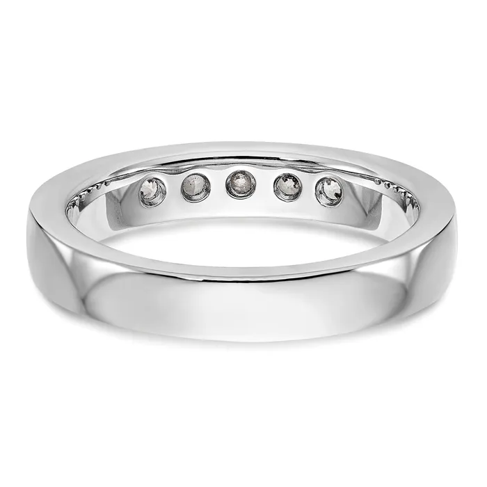 Rings Goldia 035ct CZ Solid Real 14K White Gold 526mm Channel Wedding Band Ring