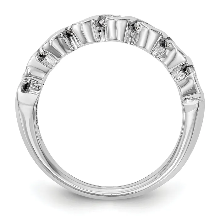 Rings Goldia 035ct CZ Solid Real 14K White Gold Wedding Band Ring