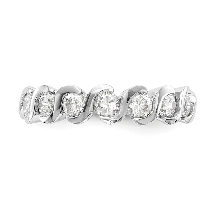 Rings Goldia 035ct CZ Solid Real 14K White Gold Wedding Band Ring