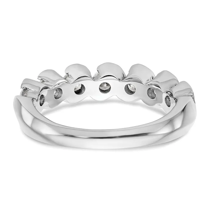 Rings Goldia 035ct CZ Solid Real 14K White Gold Wedding Band Ring
