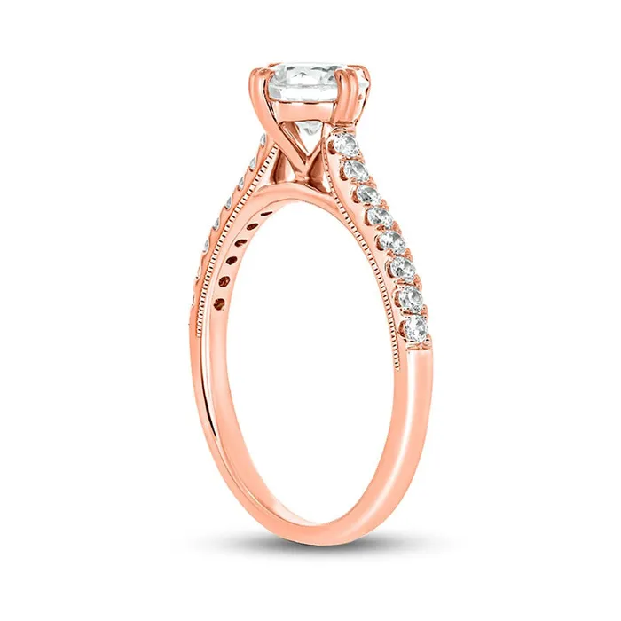 Rings Goldia 10 CT TW Natural Diamond Engagement Ring in Solid 14K Rose Gold II2 Rings Goldia 10 CT TW Natural Diamond Engagement Ring in Solid 14K Rose Gold II2