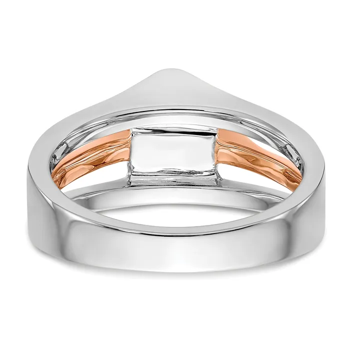 Rings Goldia 100ct CZ Solid Real 14k Twotone Round Solitaire Engagement Ring