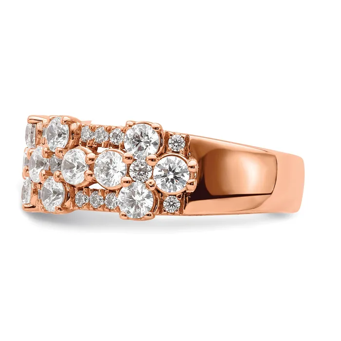 Rings Goldia 14k Rose Gold 2 12 Ct Lab Gronw Diamond VSSI G Fashion Ring