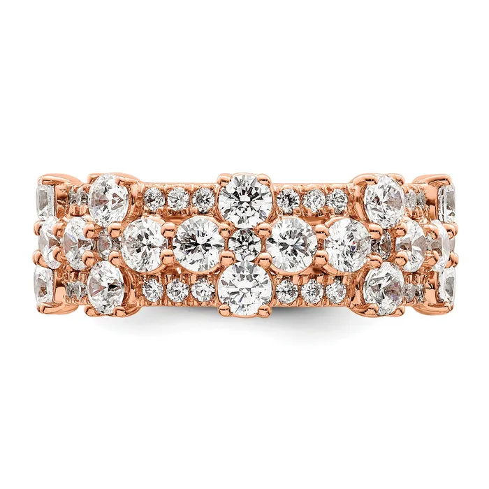 Rings Goldia 14k Rose Gold 2 12 Ct Lab Gronw Diamond VSSI G Fashion Ring