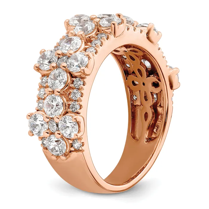 Rings Goldia 14k Rose Gold 2 12 Ct Lab Gronw Diamond VSSI G Fashion Ring