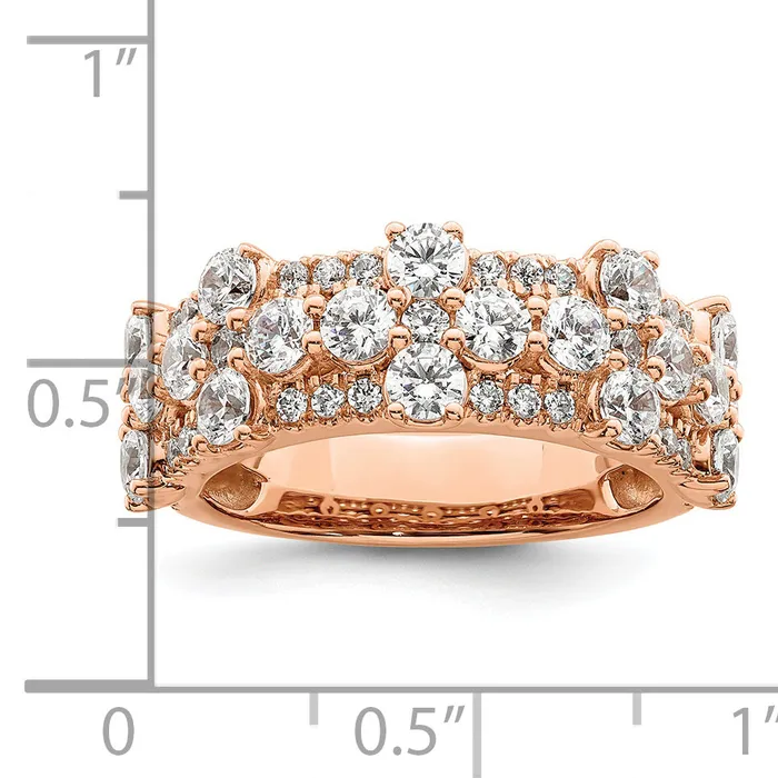 Rings Goldia 14k Rose Gold 2 12 Ct Lab Gronw Diamond VSSI G Fashion Ring