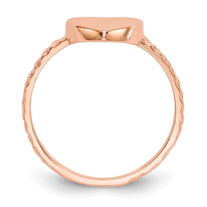 Rings Goldia 14k Rose Gold Polished Textured Heart Ring