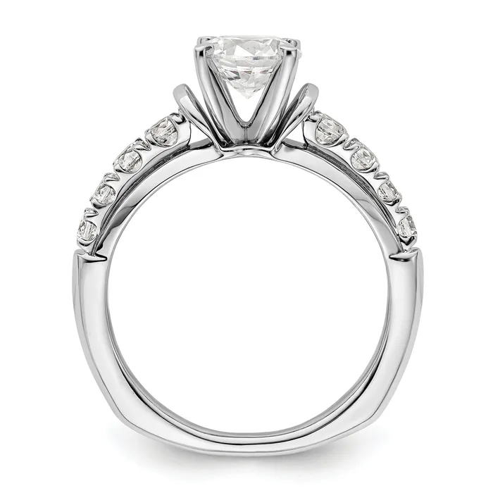 Rings Goldia 14k White Gold 12 Ct Lab Grown Diamond VSSI G 1 12 Ct Center Round Shared Prong Engagement Ring